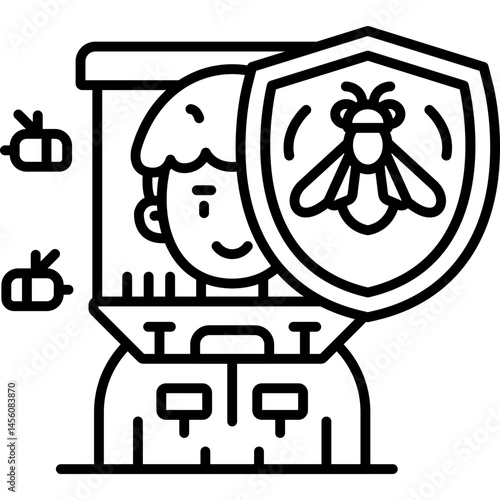 Apiary Icon Vector Element