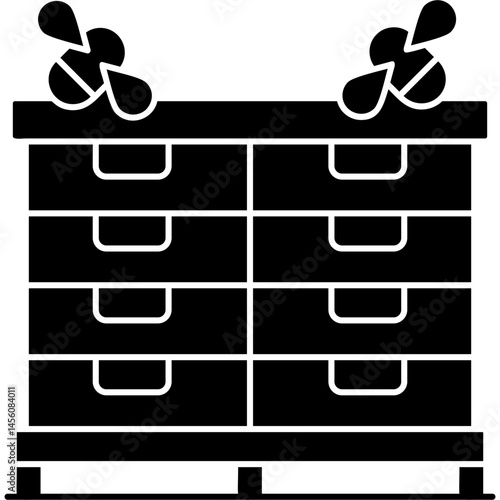 Bee Box Icon Vector Element