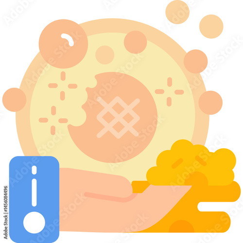 Bee Gloves Icon Vector Element