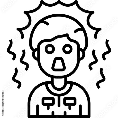 Frighten Icon Vector Element