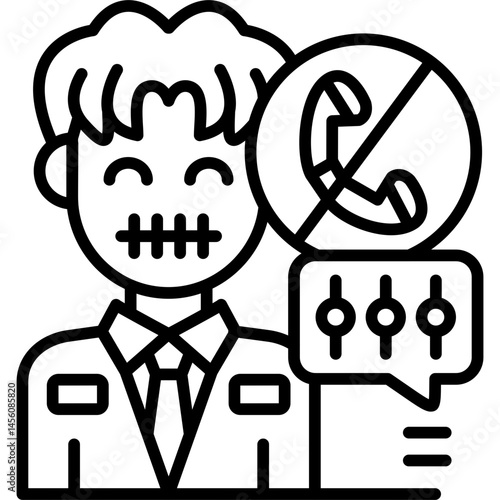 Silence Icon Vector Element