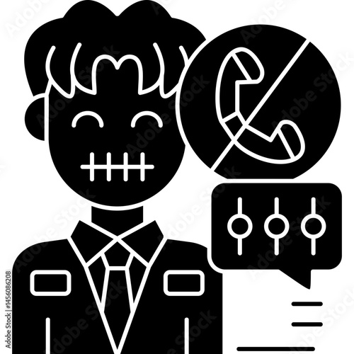 Silence Icon Vector Element