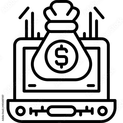 Money Management Icon Vector Element