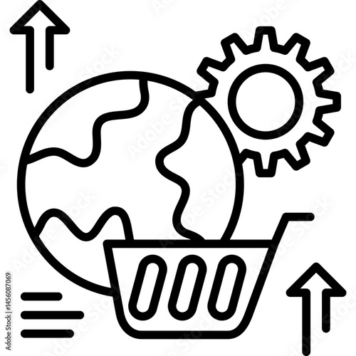 Global Market Icon Vector Element