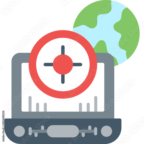 Online Target Icon Vector Element