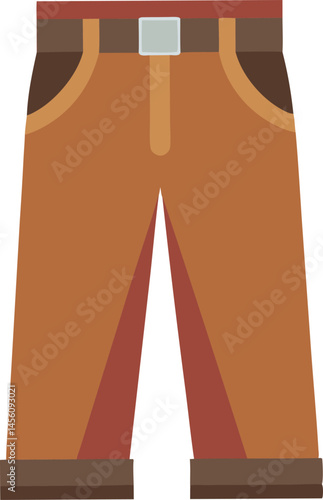 A stylish vector art illustration featuring sleek leather pants, showcasing detailed texture, realistic shading, and modern fashion design elements.