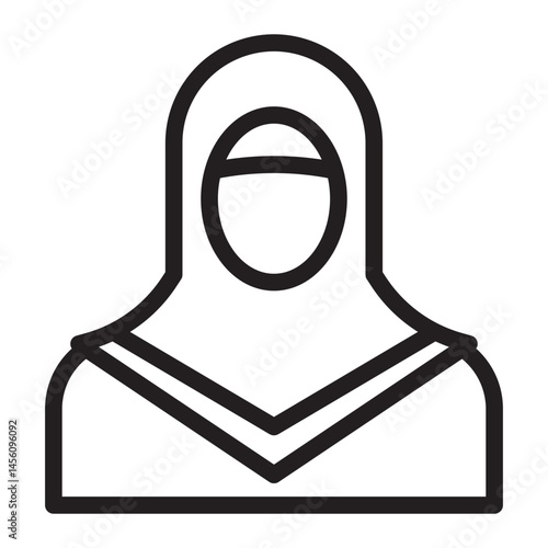 hijab Line Icon