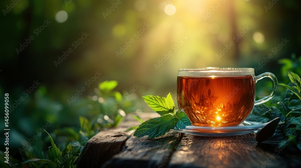 Warm tea in the forest Warm tea in the forest