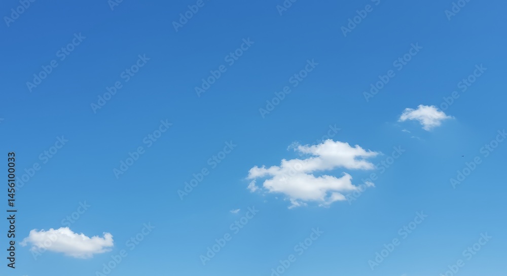 Azure Sky and Cumulus Clouds: A serene panorama of an open sky, graced by a scattering of soft, puffy clouds, symbolizing peace and tranquility, creating a serene and calming composition. Azure Sky and Cumulus Clouds: A serene panorama of an open sky, graced by a scattering of soft, puffy clouds, symbolizing peace and tranquility, creating a serene and calming composition.