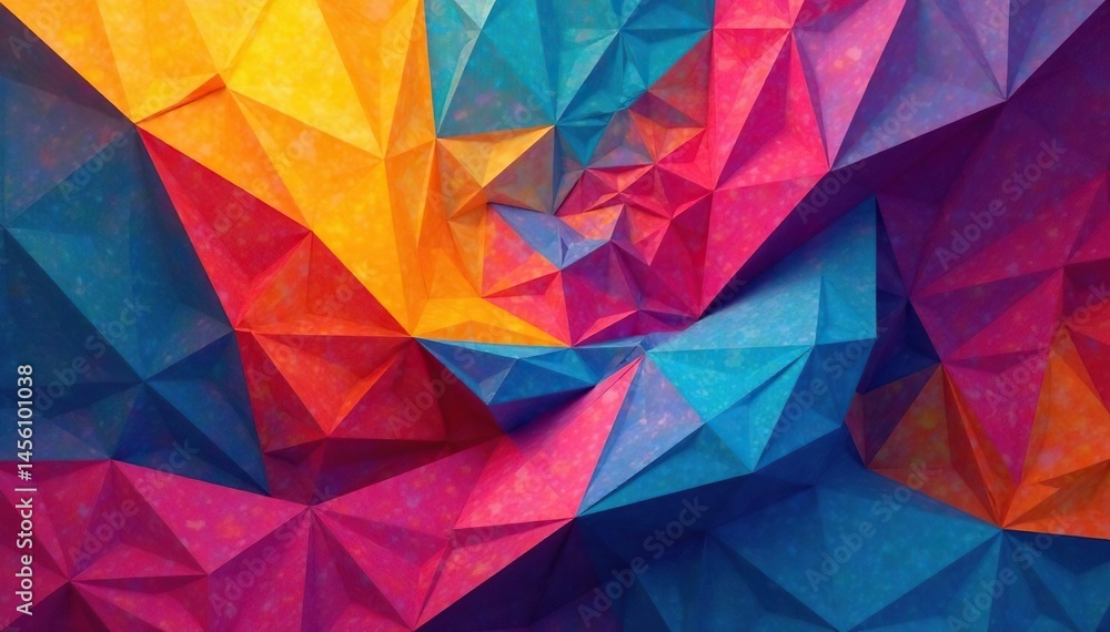 Naklejka premium Geometric abstract shapes, vibrant colors, repeating structure , modern pattern, pattern, geometric
