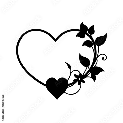 Floral Heart Frame