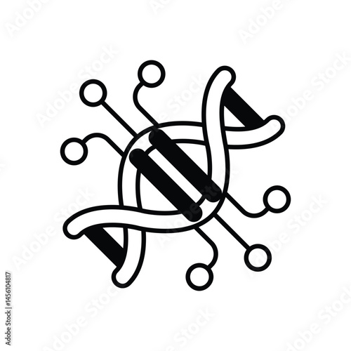 Genetic Sequencing Icon vector stock illustration