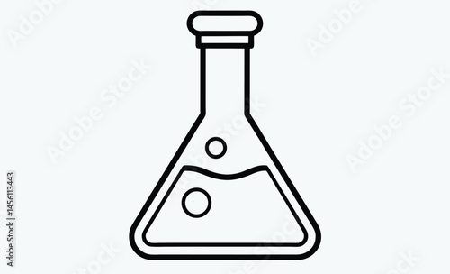 Science flask silhouette, science flask silhouette, Laboratory Flask clipart