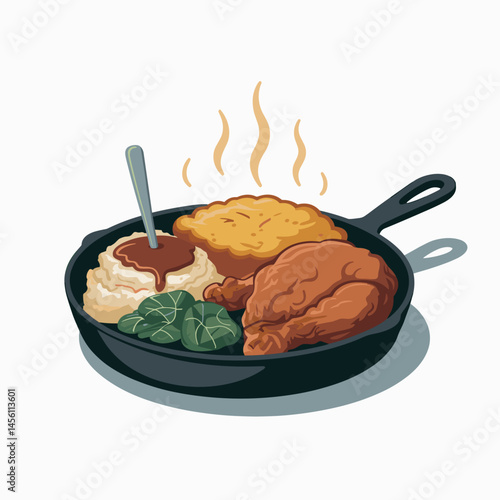 Southern Comfort Food in Cast Iron Skillet