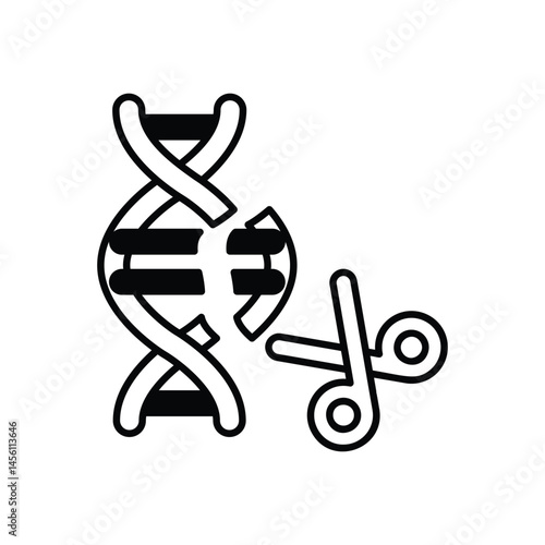 Gene Editing Icon vector stock illustration