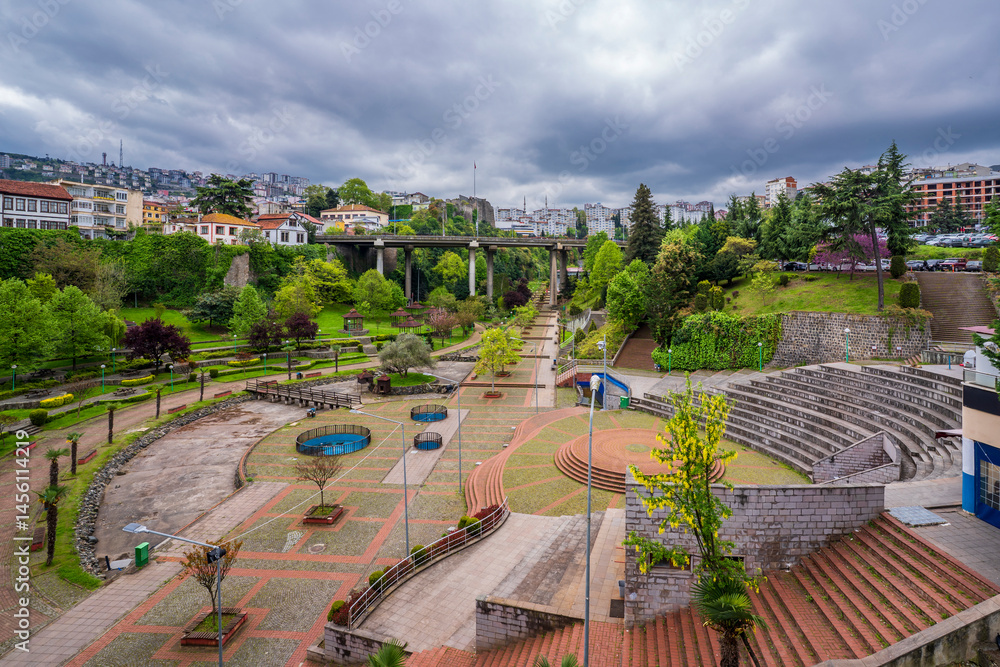 The Ortahisar District view in Trabzon City of Turkey