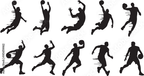 volleyball player silhouette perfect for sports game and athletic themes