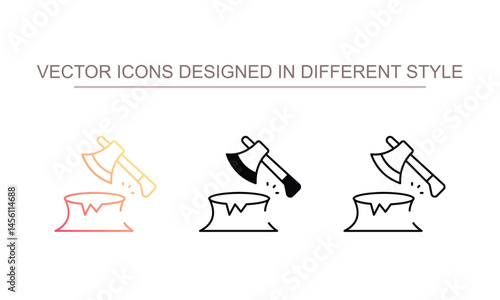 Deforestation icon design with white background stock illustration