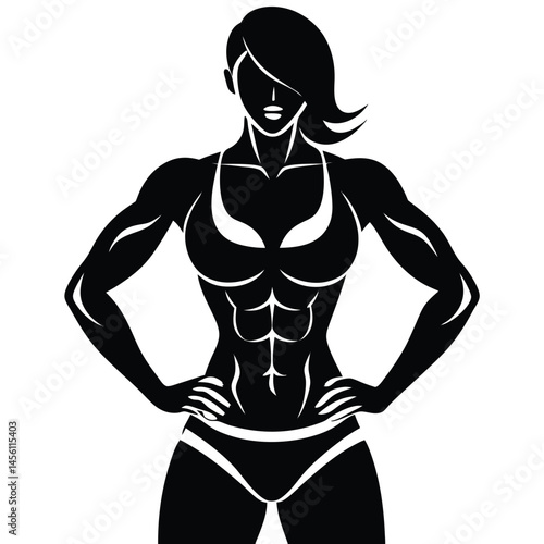 strong female fitness icon