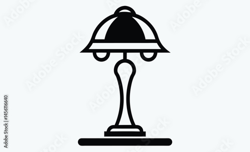 Table lamp silhouette, table lamps black silhouette, table lamp vector