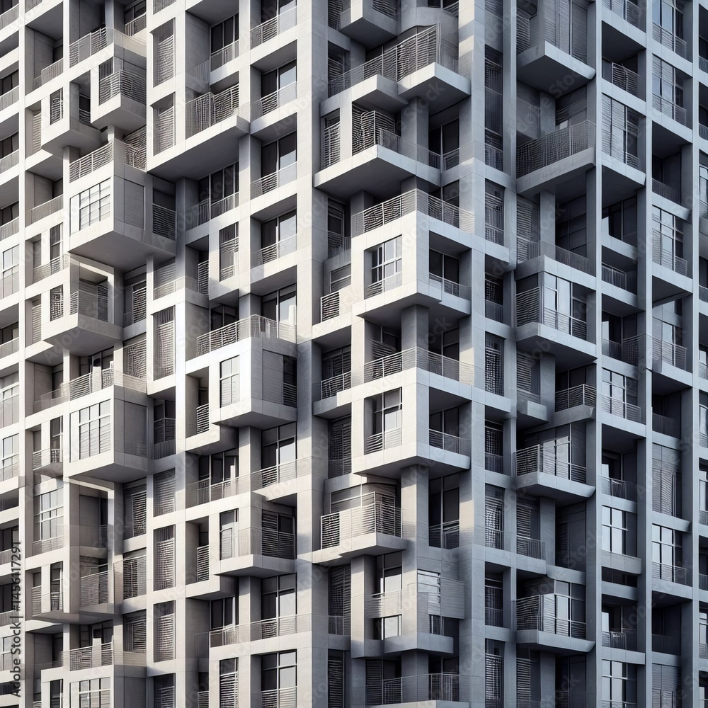 Grid Facade Pattern A building exterior defined by a consistent Grid Facade Pattern A building exterior defined by a consistent