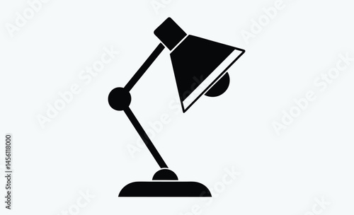 Table lamp silhouette, table lamps black silhouette, table lamp vector