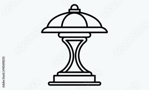 Table lamp silhouette, table lamps black silhouette, table lamp vector