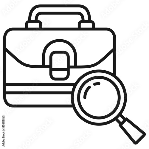 Job Search Outline Icon