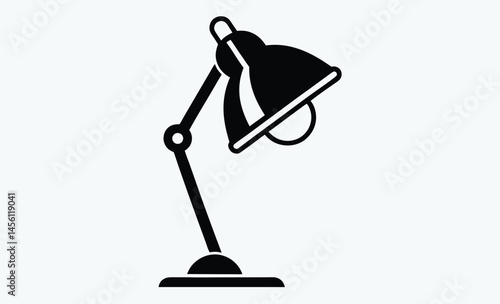 Table lamp silhouette, table lamps black silhouette, table lamp vector