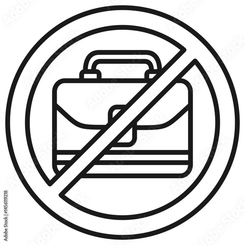 No Job Outline Icon