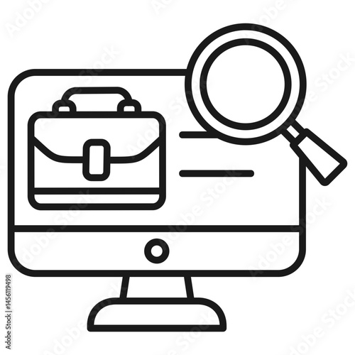 Job Search Outline Icon