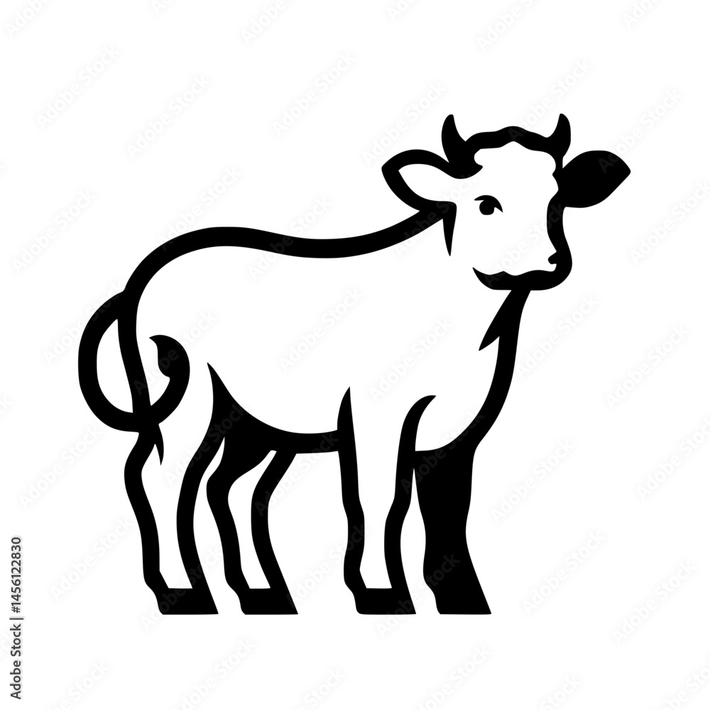Silhouette of a cow Silhouette of a cow