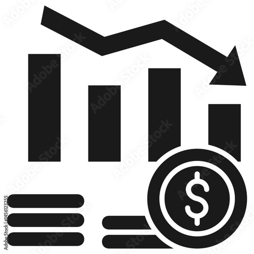 Economic Crisis Glyph Icon