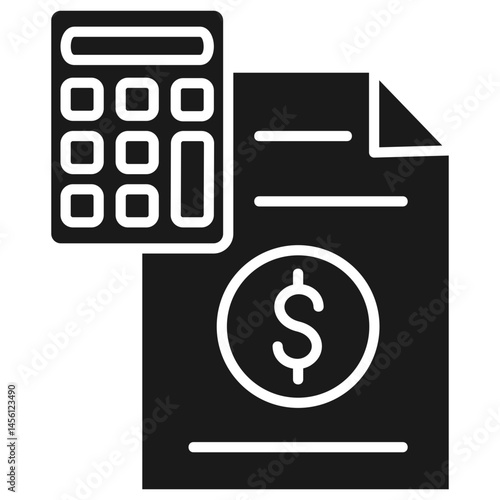 Accounting Glyph Icon
