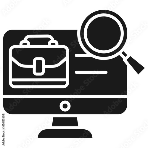 Job Search Glyph Icon