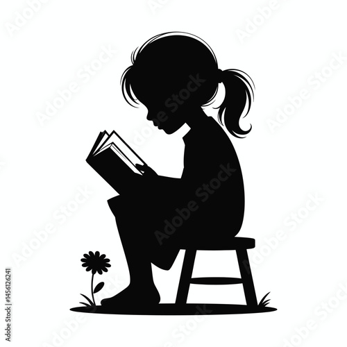 girl reading a book