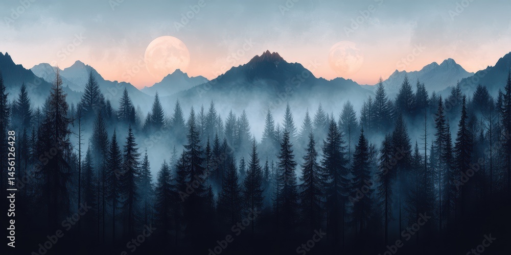 Obraz premium Alps landscape banner