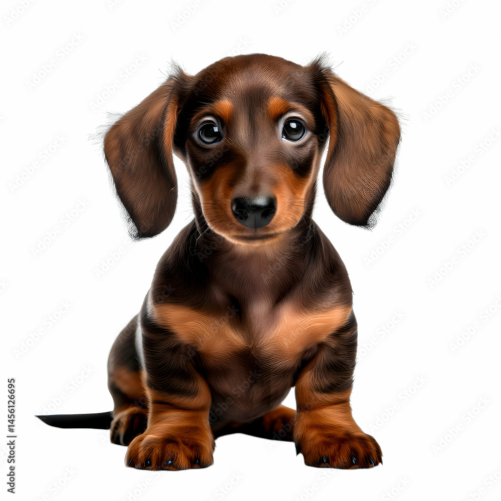 Dachshund Puppy's Charming Gaze: The adorable dachshund puppy with long floppy ears and a soulful stare that melts hearts Dachshund Puppy's Charming Gaze: The adorable dachshund puppy with long floppy ears and a soulful stare that melts hearts