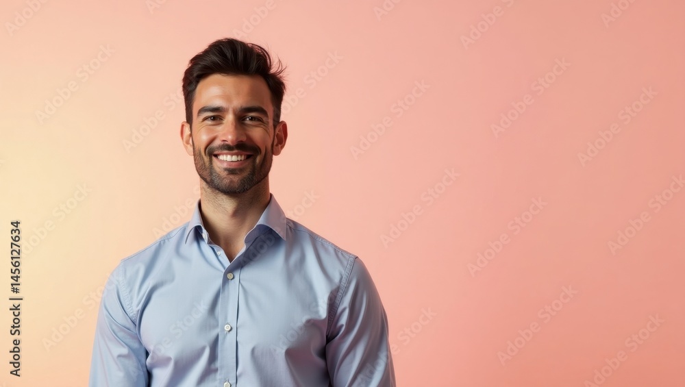 Smiling man. Caucasian adult. Casual attire. Studio shot. Corporate profile. Background image. Business concept. Positive emotion. Light palette. Professional mood. Communication theme. Marketing usa Smiling man. Caucasian adult. Casual attire. Studio shot. Corporate profile. Background image. Business concept. Positive emotion. Light palette. Professional mood. Communication theme. Marketing usa