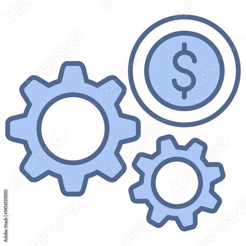Money Process Blue Icon