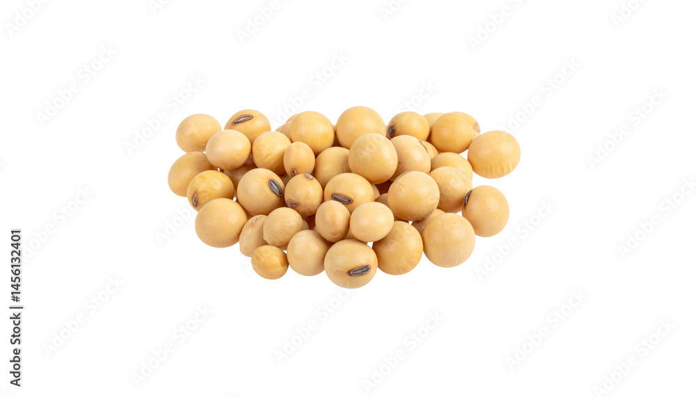 Fresh soybeans are piled together, showcasing their smooth, round shape and light yellow color. These nutritious legumes are often used in various dishes and are great source of protein Fresh soybeans are piled together, showcasing their smooth, round shape and light yellow color. These nutritious legumes are often used in various dishes and are great source of protein