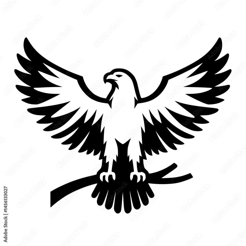 Obraz premium Eagle silhouette vector design