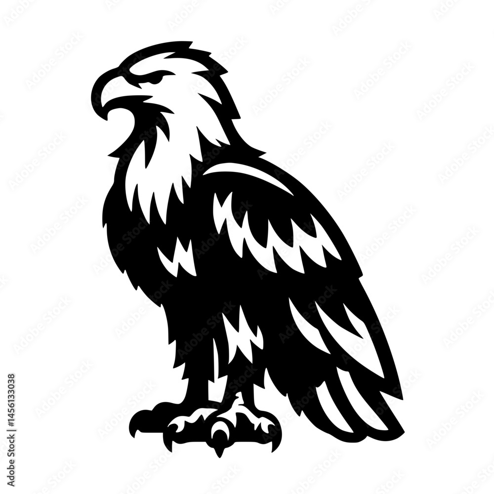 Obraz premium Eagle silhouette vector design