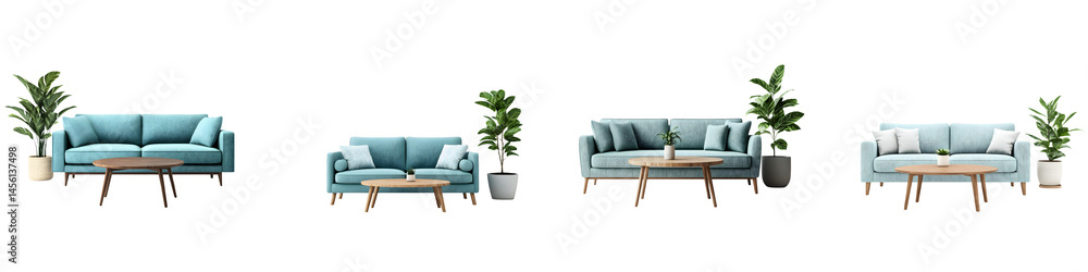 Fototapeta premium Modern living room furniture design