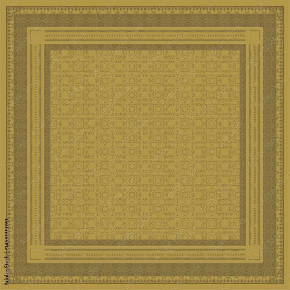 Fototapeta premium Elegant Square Scarf with Geometric Islamic Design