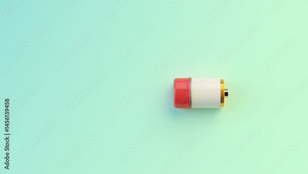 Minimalist battery. Product photography. Energy icon. Studio shot. Blue background. Power symbol. Clean composition. Modern style. Technology theme. Portable device. Light mood. Business use. Electro Minimalist battery. Product photography. Energy icon. Studio shot. Blue background. Power symbol. Clean composition. Modern style. Technology theme. Portable device. Light mood. Business use. Electro