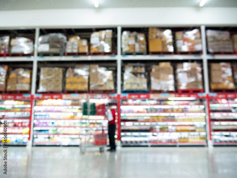 Ταπετσαρία Blurred view of modern supermarket store background