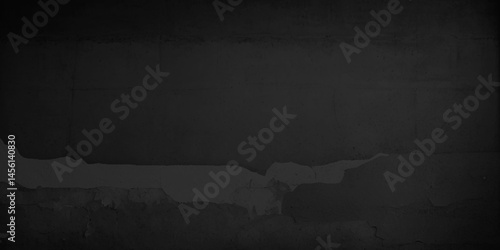 Grunge black concrete texture background, Old black wall background