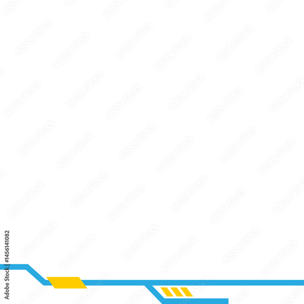 Obraz premium Futuristic Tech Footer