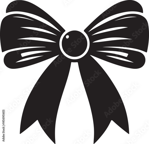 Ribbon Bow Vector Silhouette Collection.